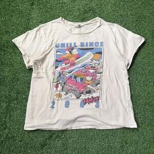 Vintage Y2K Tahoe 2003 Chill Since Snowboard Graphic Cropped Fit T-shirt Skiing